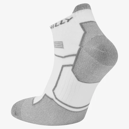 Hilly Twin Skin Socklets in White/Grey