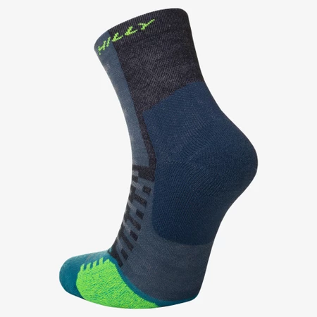 Hilly Active Minimum Cushioning Anklet Socks in Denim/Teal