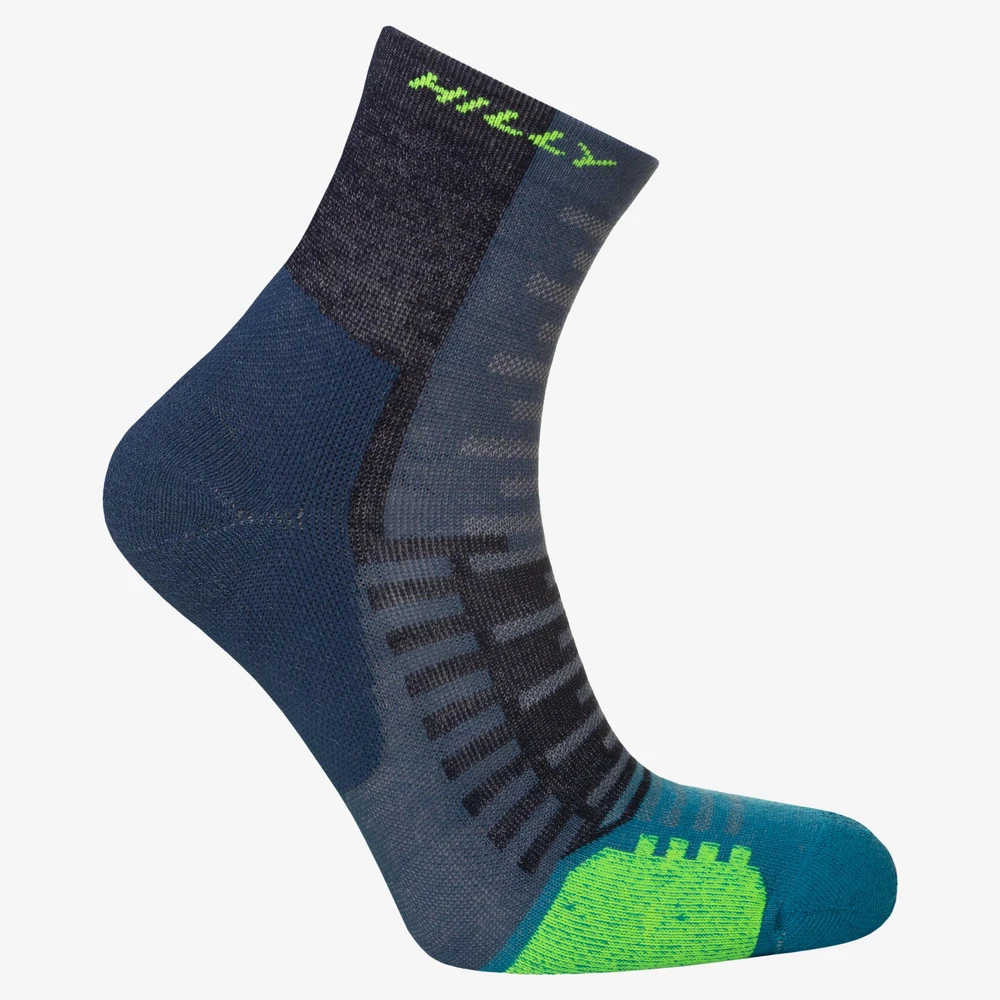 Hilly Active Minimum Cushioning Anklet Socks in Denim/Teal