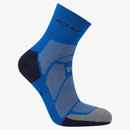 Hilly Marathon Fresh Minimum Cushioning Anklet Socks in Cobalt/Grey