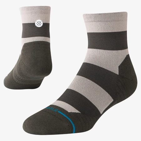 Stance Run Light Quarter Socks in Washed Black