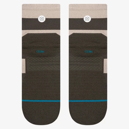 Stance Run Light Quarter Socks in Washed Black