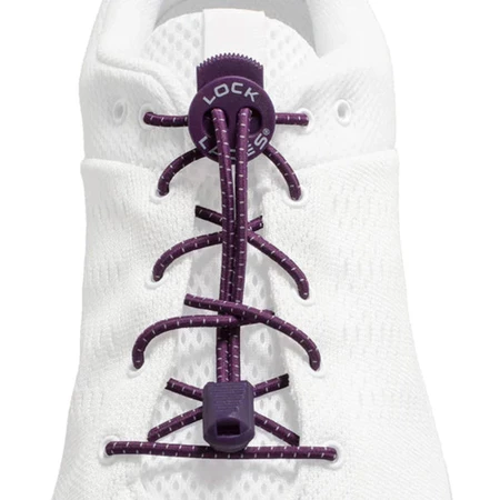 Lock Laces Elasticated Shoelaces in Purple