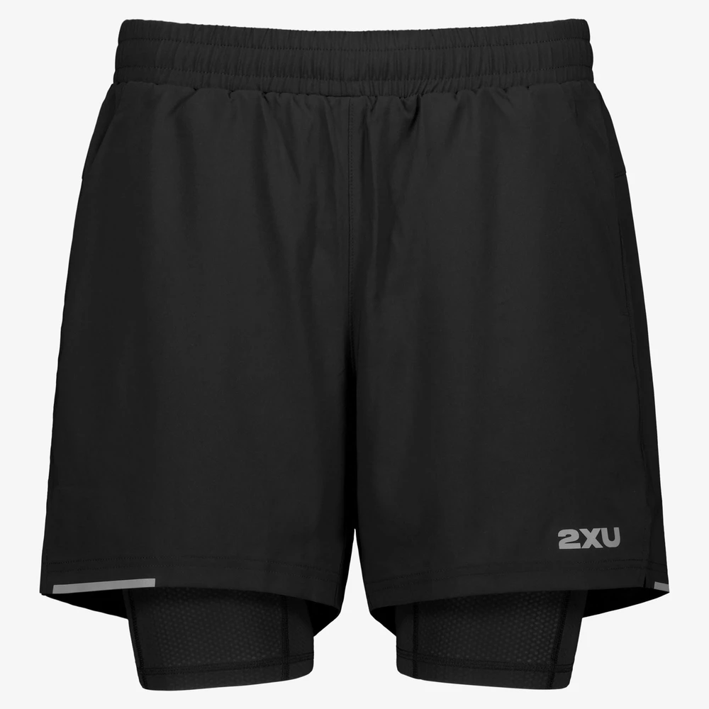 2XU Aero Mesh 2-in-1 Shorts in Black