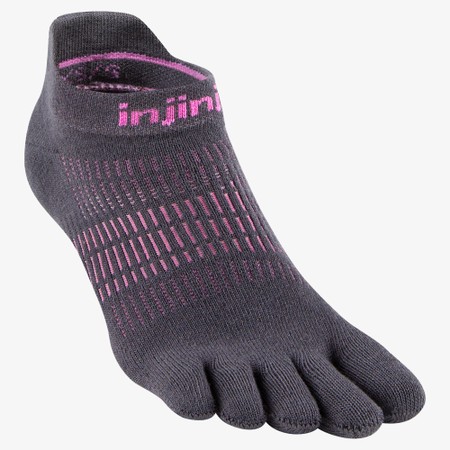 INJINJI  Women's Run Lightweight No-Show Toe Socks
