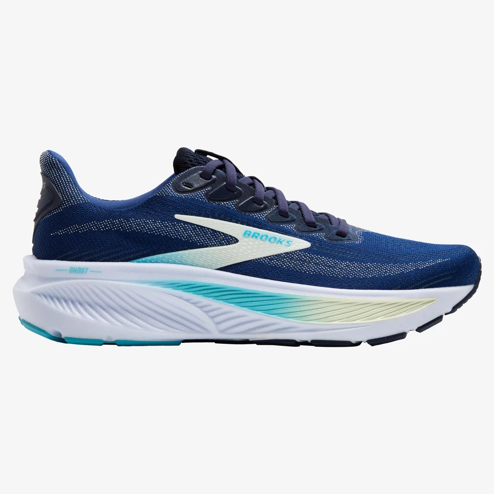 Brooks Ghost 17 in Navy/Turquoise