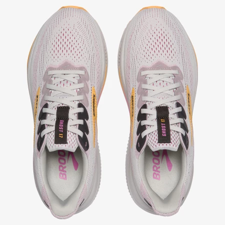 Brooks Ghost 17 in Oyster/Apricot