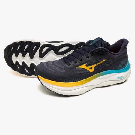 Mizuno Wave Sky 9 in Baritone Blue/Citrus