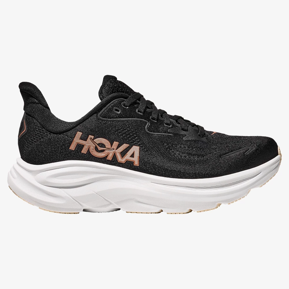 Hoka Clifton 10 in Black/Rose-Gold