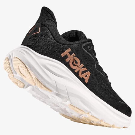 Hoka Clifton 10 in Black/Rose-Gold