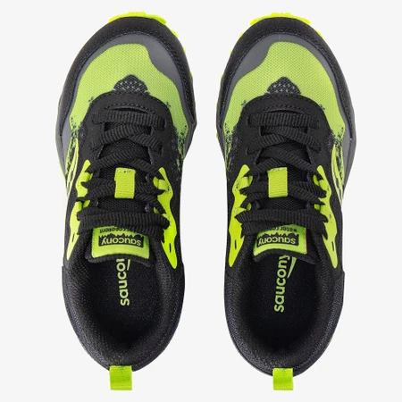 Saucony Peregrine KDZ in Black/Lime