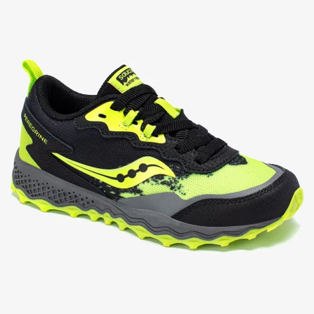 Saucony Peregrine KDZ in Black/Lime
