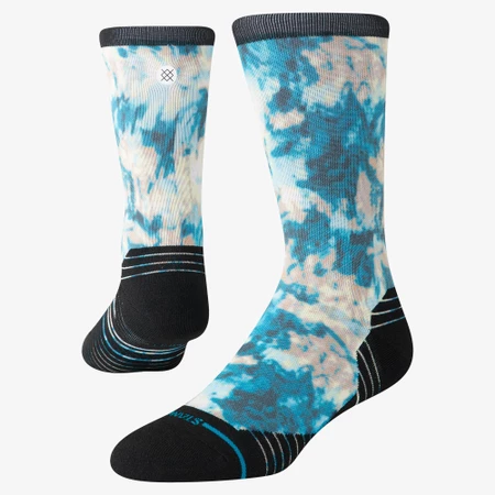 Stance Run Light Crew Socks in Teal/Black