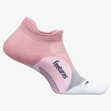 Feetures Elite Light Cushion No Show Socks in Pink/Grey