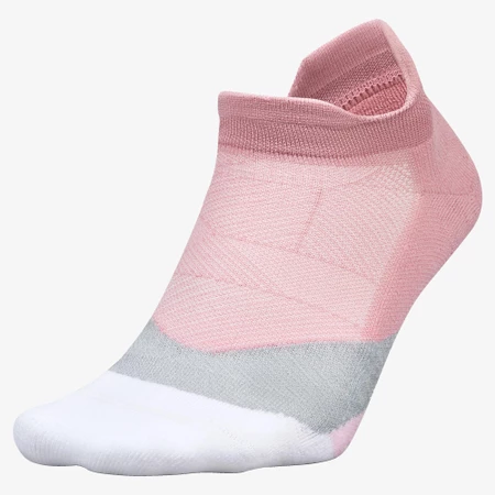 Feetures Elite Light Cushion No Show Socks in Pink/Grey
