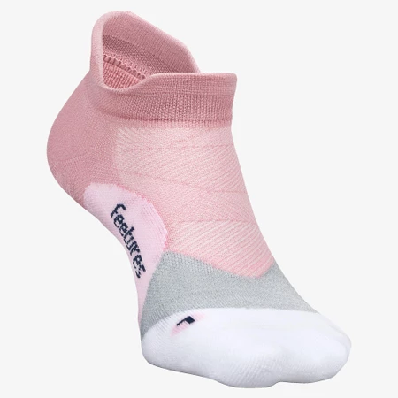 Feetures Elite Light Cushion No Show Socks in Pink/Grey