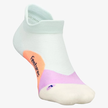 Feetures Elite Light Cushion No Show Socks in Mint/Peach