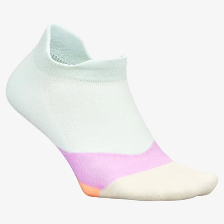 Feetures Elite Light Cushion No Show Socks in Mint/Peach