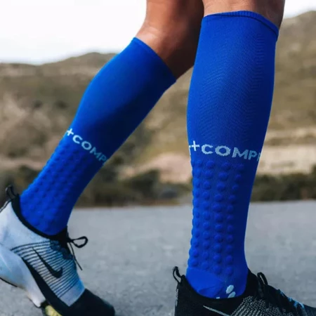 Compressport Full Socks Run in Blue/White