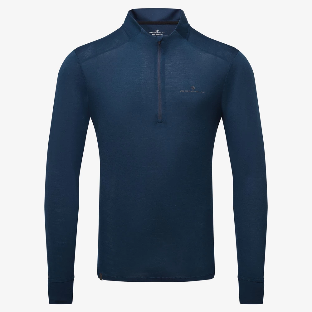 Ronhill Tech Merino 1/2 Zip Top in Navy