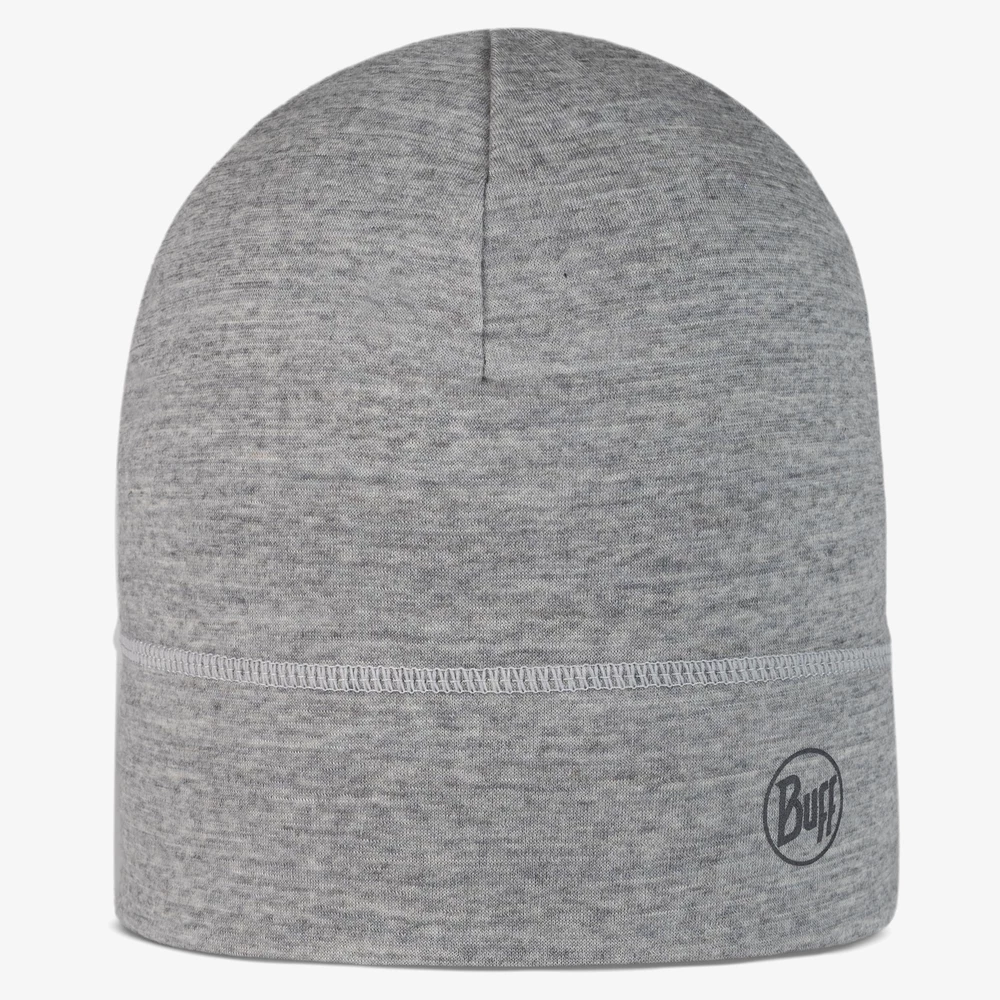Buff Merino Lightweight Beanie in Light Grey