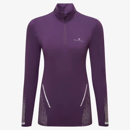 Ronhill Tech Reflect Thermal 1/2 Zip Top in Damson