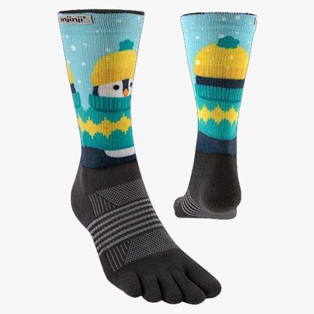 INJINJI  Trail Midweight Crew Toe Socks
