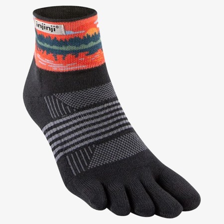 INJINJI  Trail Midweight Mini Crew Toe Socks