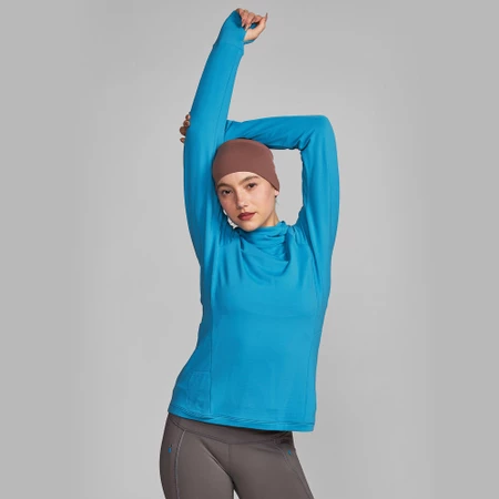 Janji Rover Merino Hoodie in Bluebird