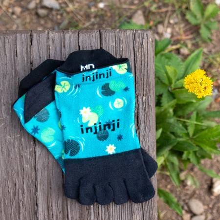 INJINJI  Women's Run Lightweight No-Show Toe Socks