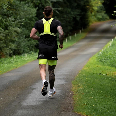 Bodylite Phone Holder Vest in Fluoro Yellow/Reflect