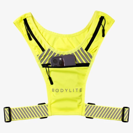Bodylite Phone Holder Vest in Fluoro Yellow/Reflect
