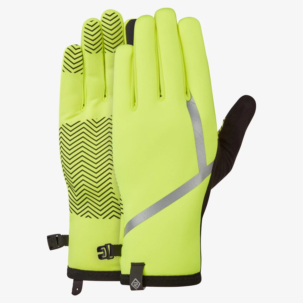 Ronhill Wind-Block Gloves in Black/Yellow