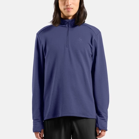 Odlo Essential Thermal Half Zip Top in Skipper Blue