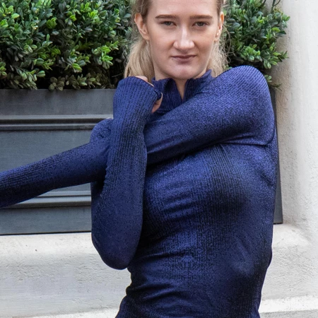 Odlo Blackcomb Half Zip Baselayer in Skipper Blue