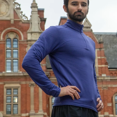 Odlo Essential Thermal Half Zip Top in Skipper Blue
