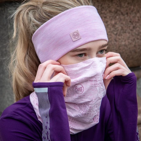 Buff Merino Wide Headband in Lilac
