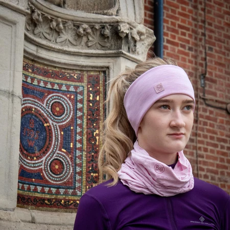 Buff Merino Wide Headband in Lilac