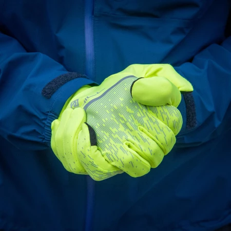 Ronhill Reflect Gloves in Fluoro Yellow/Reflect