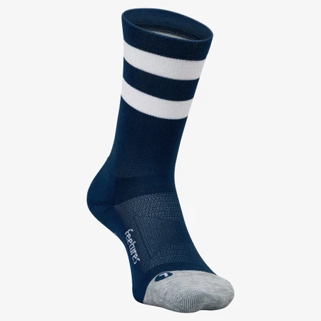 Feetures Elite Light Cushion Mini-Crew in Navy/White