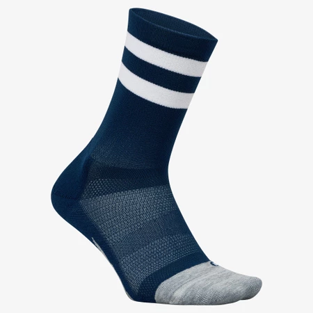 Feetures Elite Light Cushion Mini-Crew in Navy/White