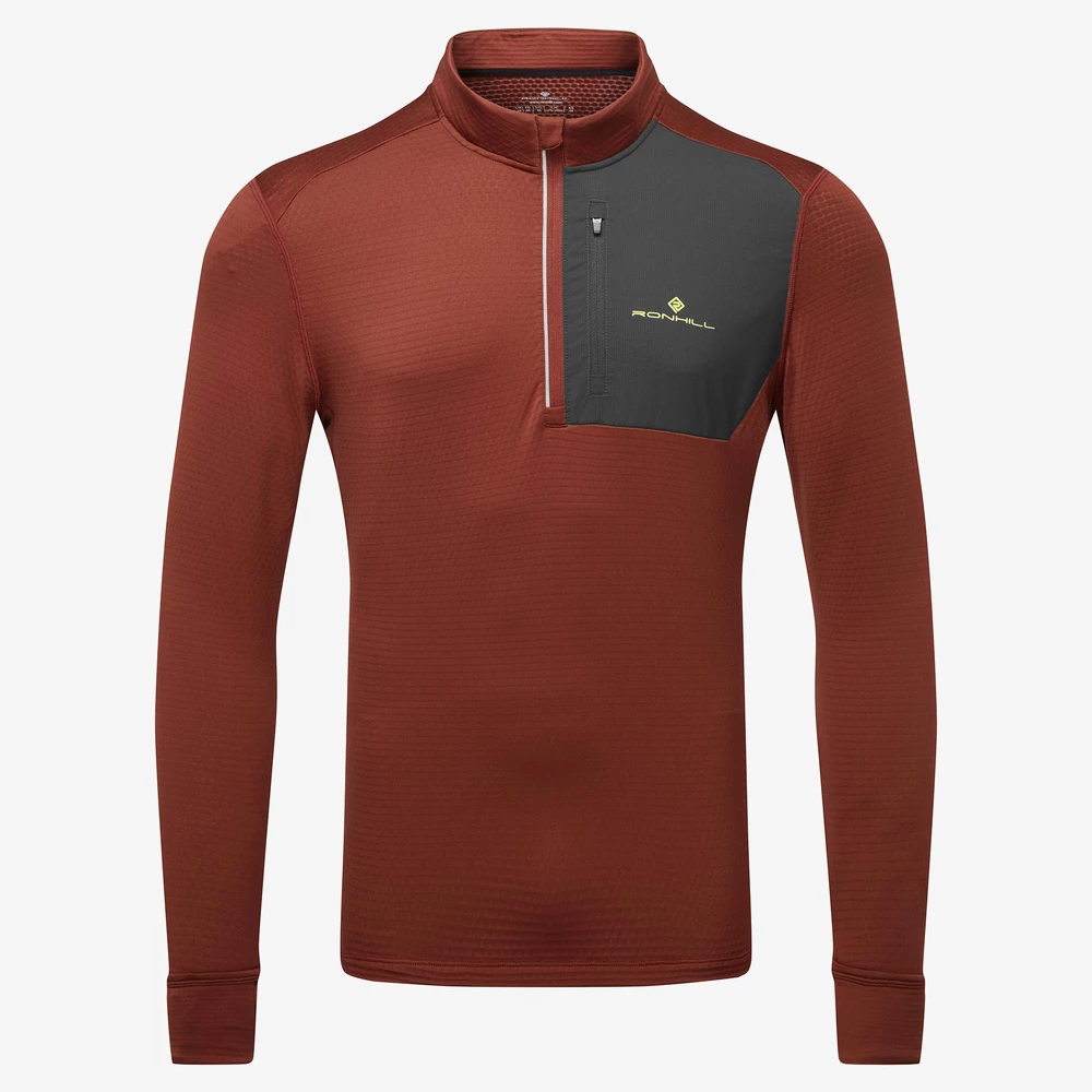 Ronhill Tech Winter 1/2-Zip Top in Chestnut