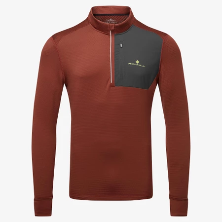Ronhill Tech Winter 1/2-Zip Top in Chestnut