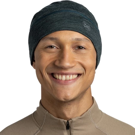 Buff Merino Lightweight Beanie in Forest