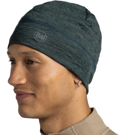 Buff Merino Lightweight Beanie in Forest