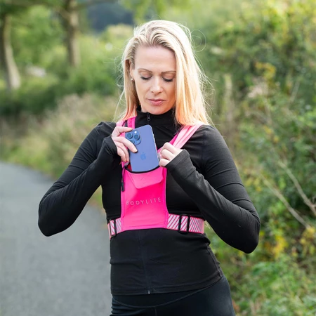 Bodylite Phone Holder Vest in Pink