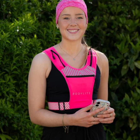 Bodylite Phone Holder Vest in Pink