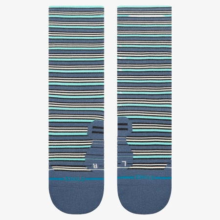 Stance Run Light Crew Socks in Blue/White