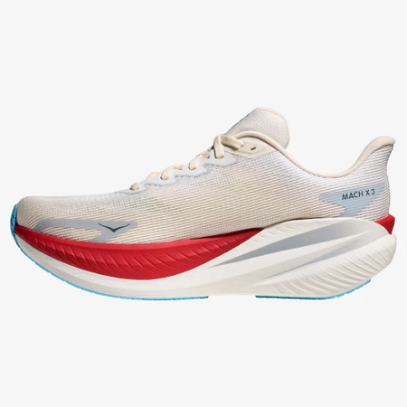 Hoka Mach X 3 in White/Alabaster