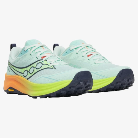 Saucony Peregrine 16 in Aqua/Orange